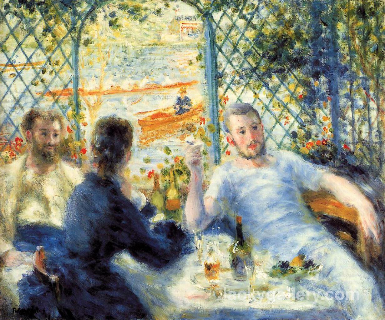 The Canoeists Luncheon by Pierre Auguste Renoir paintings reproduction